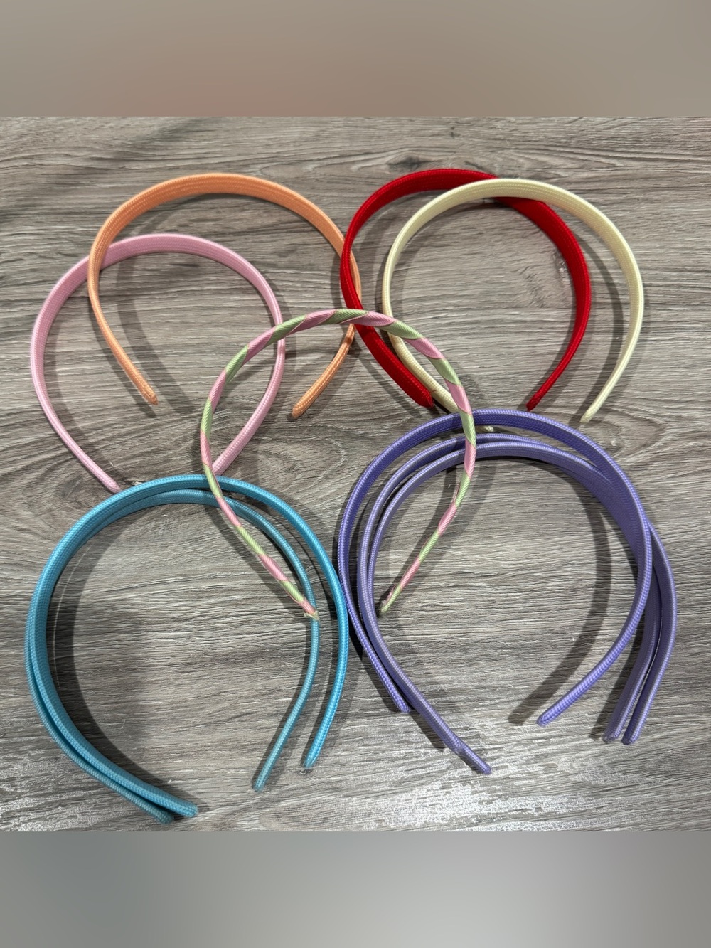Lot Of 10 Girls’ Multi-Color Fabric Headbands - Set of Bright Colors - Like New